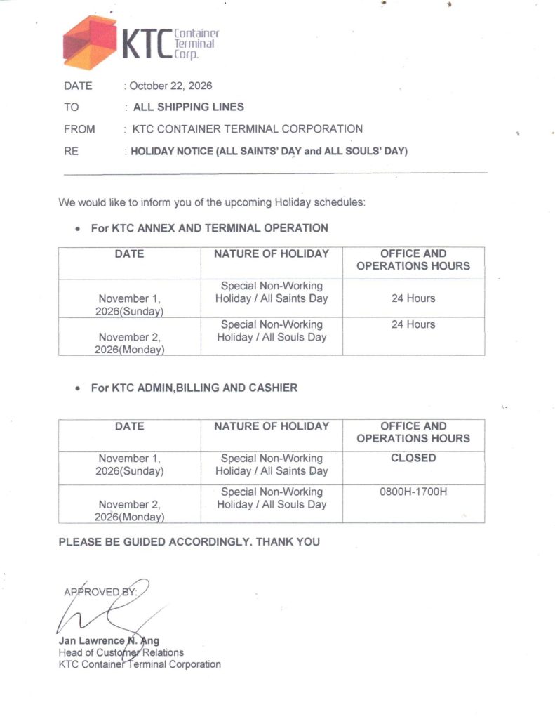 First page of the memo